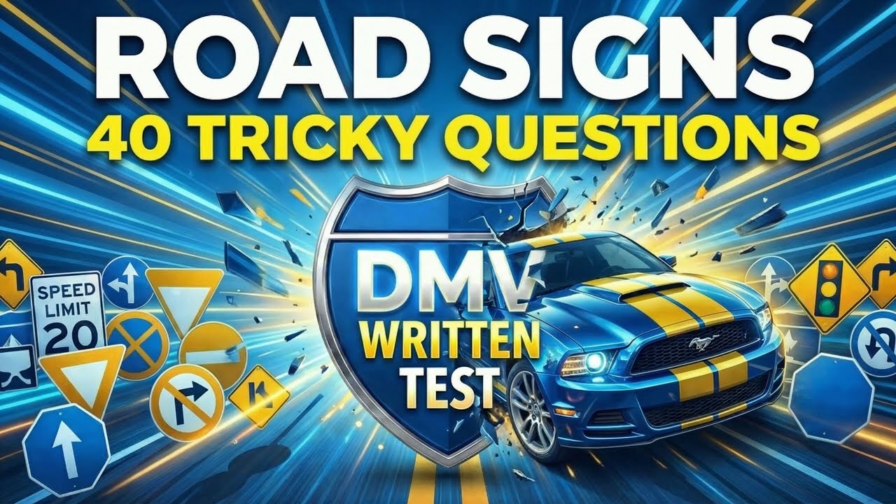 DMV Written Test Road Signs | Don't Get These Wrong - YouTube