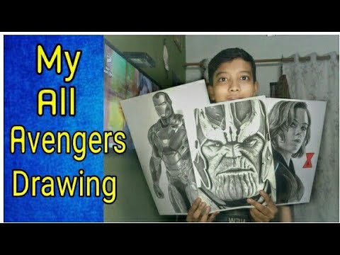 Cast of Avengers Infinity War Drawing Their Characters 2018  POPSUGAR  Entertainment