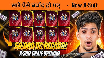 🔥New World Record X-Suit Crate opening in BGMI History - 50,000 UC DRAVION X-Suit Crate Opening