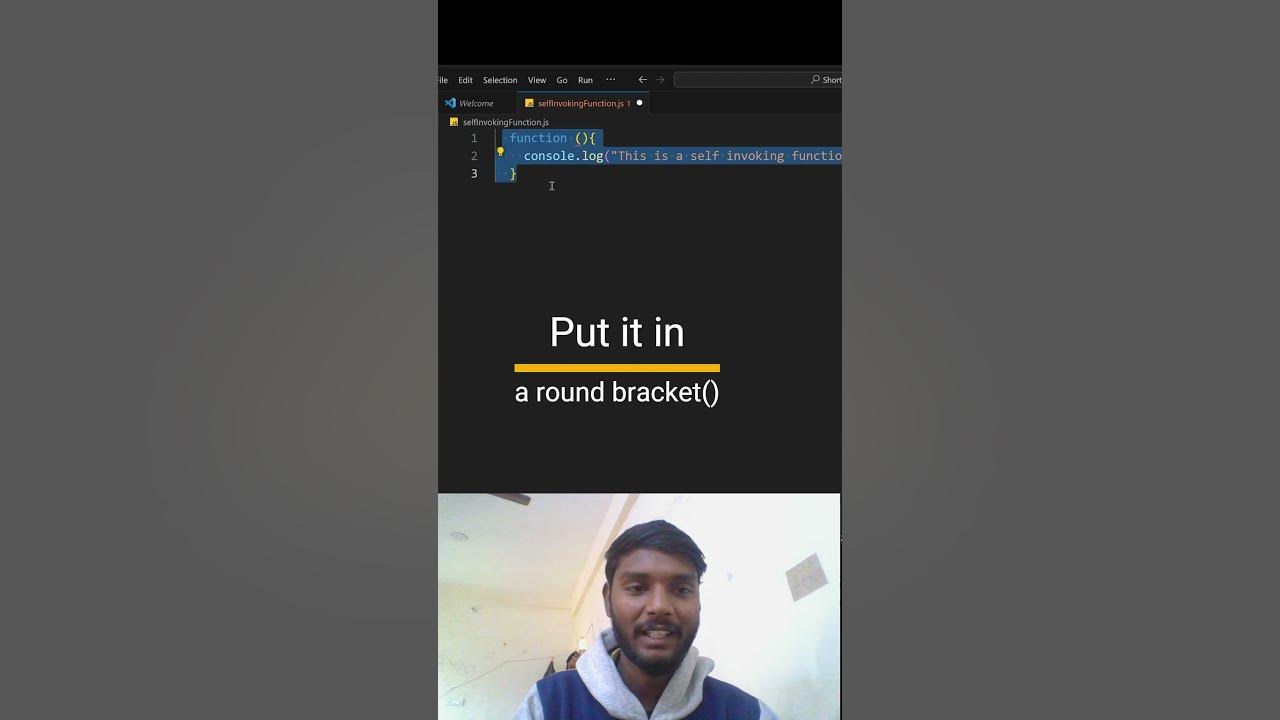 Self invoking function in js in just 30 sec shorts javascript 