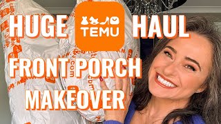HUGE TEMU HAUL | CHEERY AND BRIGHT PORCH MAKEOVER