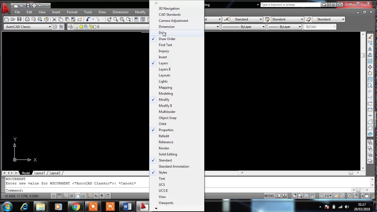 AutoCad 2009 Startup Settings For Beginners Part 2 YouTube