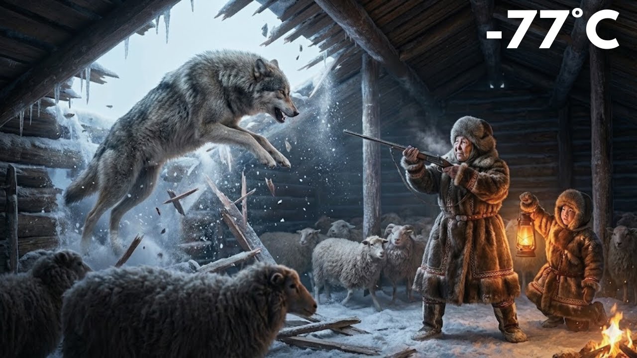 Surviving –77°C Blizzard | 91 Year Old Widow & Grandchild DEFEND Sheep from Wolves