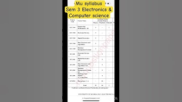 Electronics & computer science sem 3 subjects #mumbaiuniversity #thirdsemester