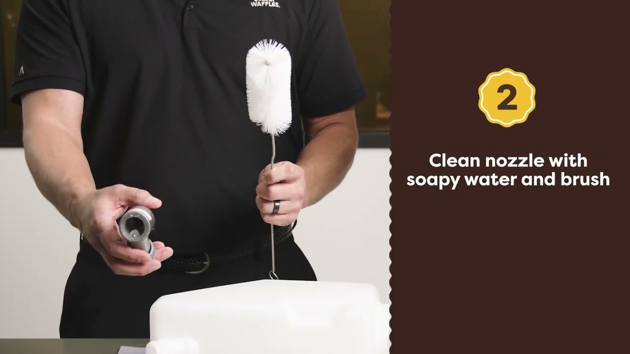 Cleaning the Golden Waffles Batter Dispenser