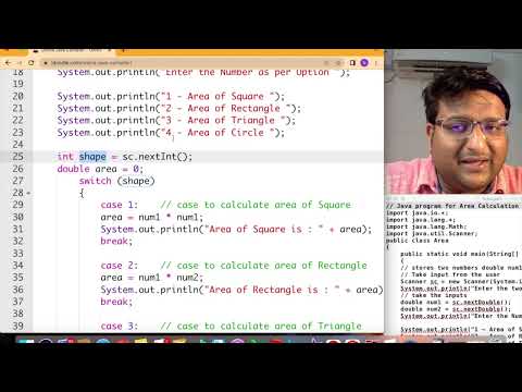 JAVA AREA CALCULATOR LECTURE 15