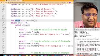 JAVA AREA CALCULATOR LECTURE 15