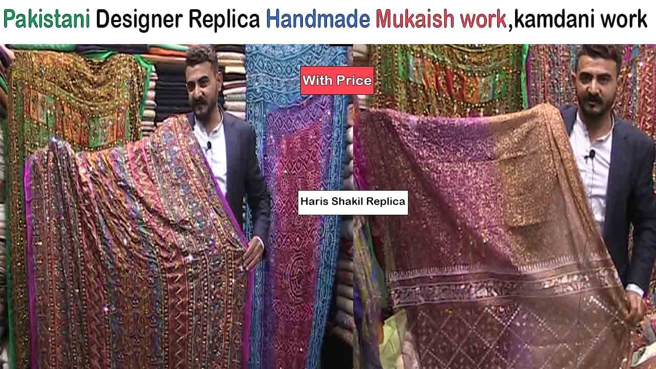 Pakistani Designer Handmade Mukaish work, kamdani work, Partywear dresses - Online Shopping