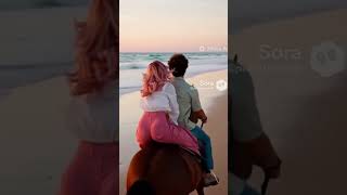 Peace &amp; Juan go horseback riding on the beach #aicreation #peacenjuan #horseriding