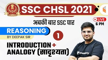 6:00 PM - SSC CHSL 2020-21 | Analogy | Reasoning | Deepak Tirthyani