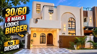 This 8 Marla House Looks INCREDIBLE! 😳 | Unique Design | B-17 Islamabad