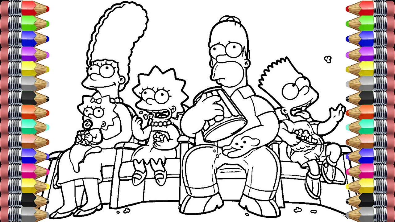 Coloring Pages The Simpson Coloring Book Children S Art Events Videos Youtube