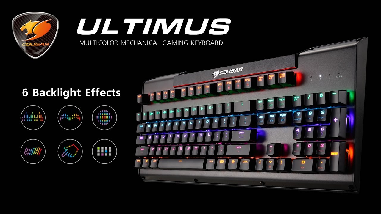 COUGAR ULTIMUS MULTICOLOR GAMING KEYBOARD - 6 BACKLIGHT EFFECTS