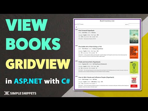 View Books Module | E-Library Management System in ASP.NET with C# | Custom Gridview with Imageview