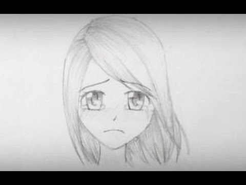 How To Draw A Sad Manga Girl Face Youtube