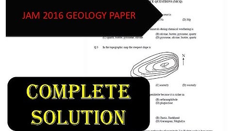 JAM 2016 GEOLOGY PAPER COMPLETE SOLUTION  With Detailed Explanation|JAM Previous Year Paper Solution