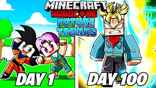 I Played Minecraft Dragon Block C As FUTURE TRUNKS For 100 DAYS… This Is What Happened