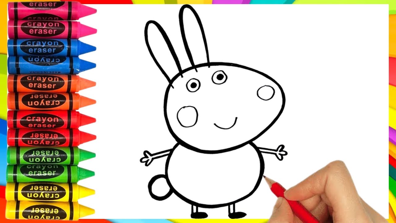 How to draw peppa pig || Draw Richard Rabbit - YouTube