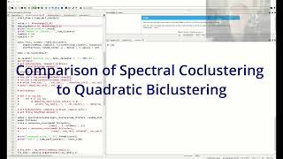Comparison of Quadratic Biclustering to Spectral Coclustering