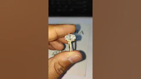 3ct Elongated Oval Cut Moissanite Hidden Halo Engagement Ring in 10k Yellow Gold for Misty Jaymes