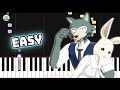 Beastars Season 2 OP Kaibutsu YOASOBI EASY Piano Tutorial Sheet Music 