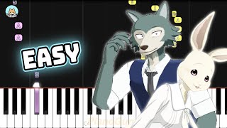 Video thumbnail of "Beastars Season 2 OP - "Kaibutsu" - YOASOBI - EASY Piano Tutorial & Sheet Music"