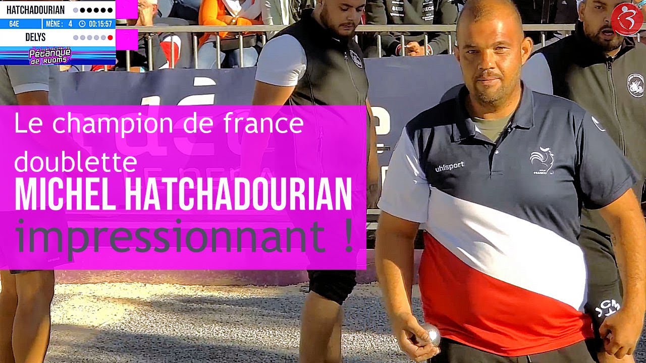 Démonstration 👍 d'HATCHADOURIAN en 64e face à DELYS : International à pétanque de Ruoms 2022