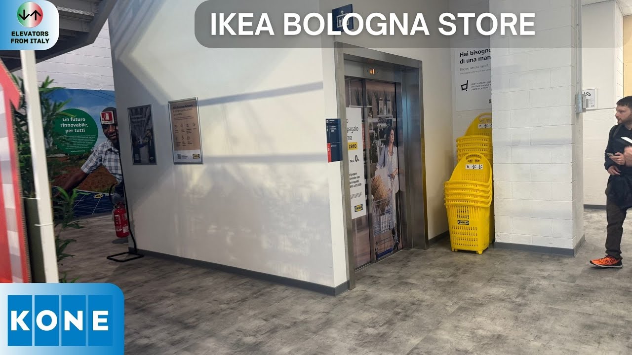 Brand New 2025! Kone Transys DX MRL traction elevator + bonus @Ikea Bologna Casalecchio Store, Italy