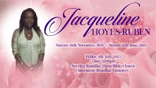In Loving Memory Of Jacqueline Hoyes-Ruben