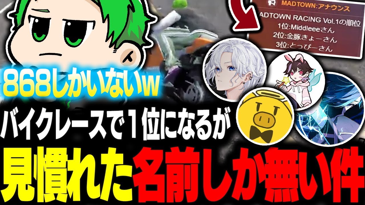 【#MADTOWN】レース開催で１位を取るが、なぜか見覚えのあるメンツしかいない件について【Middleeetv】