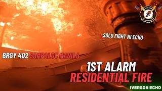 1st Alarm Residential Fire@Delgado St Brgy 402 Sampaloc Manila | Iverson Fire Rescue Volunteer |