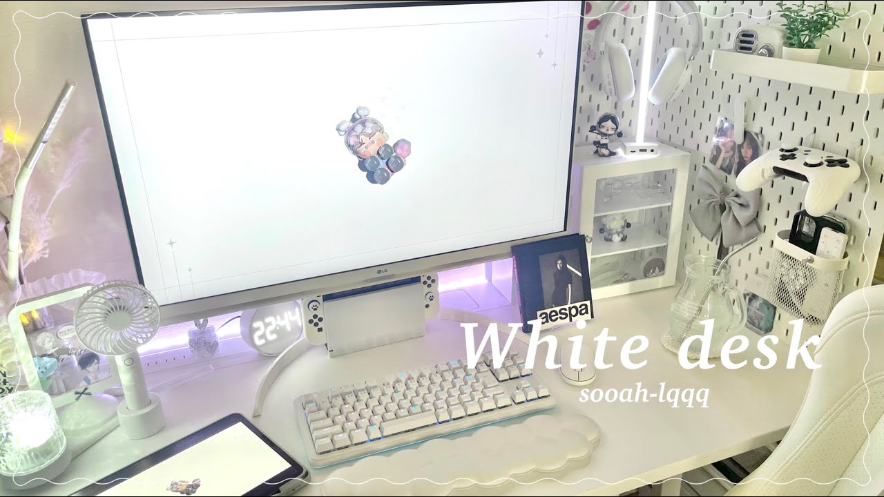 ［デスクツアー］白デスクの紹介🎧/IKEA/Amazon/ニトリ