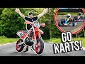 WE WENT GO KART RACING On Our SUPERMOTOS! *EPIC*