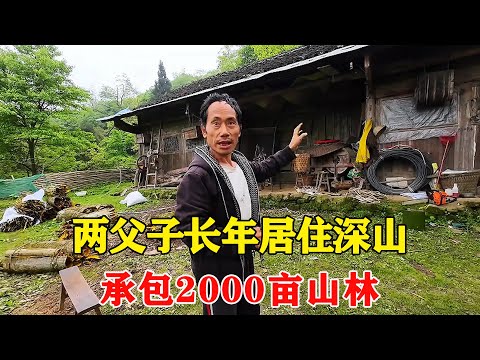 探访遵义深山中一独户人家，两父子长年居住，承包2000亩山林【乡村阿泰】