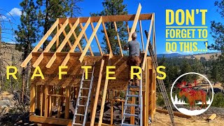 Making & Installing Rafters for an Off Grid Cabin Roof…Just Me!