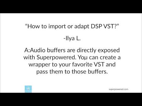 How to import DSP VST plugins for Superpowered Audio?