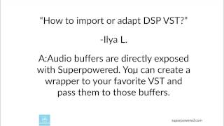 How to import DSP VST plugins for Superpowered Audio
