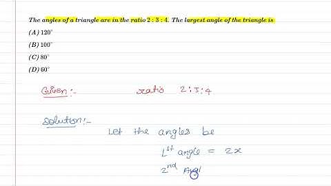 Angles in Ratio 2:3:4 | Find the Largest Angle of a Triangle 🟢 | Class 9/10 Geometry Trick