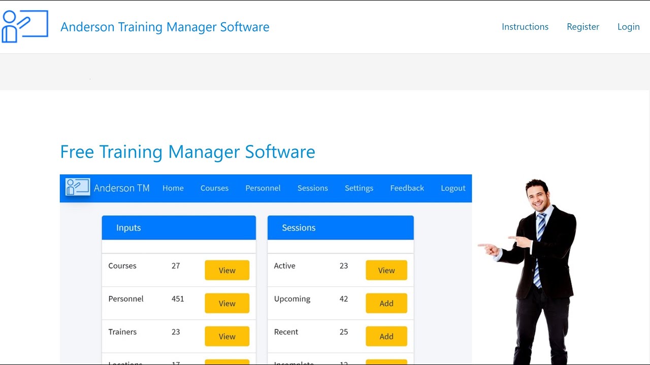 Free Training Manager software demo YouTube