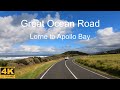 Driving great ocean road  lorne to apollo bay  victoria australia  4k u.