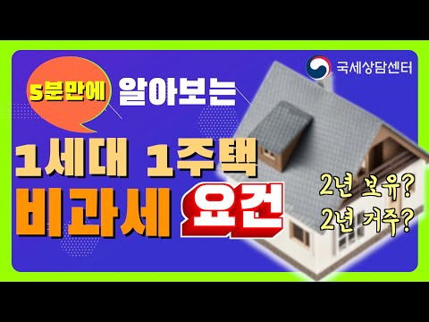 1편_5분만에 알아보는_1세대1주택 비과세(요건) *재업