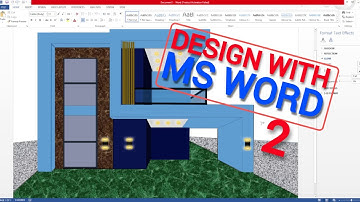 Modern 3D House Design With Microsoft Word Tutorial 2. MS Word design. House design Ideas. #msword