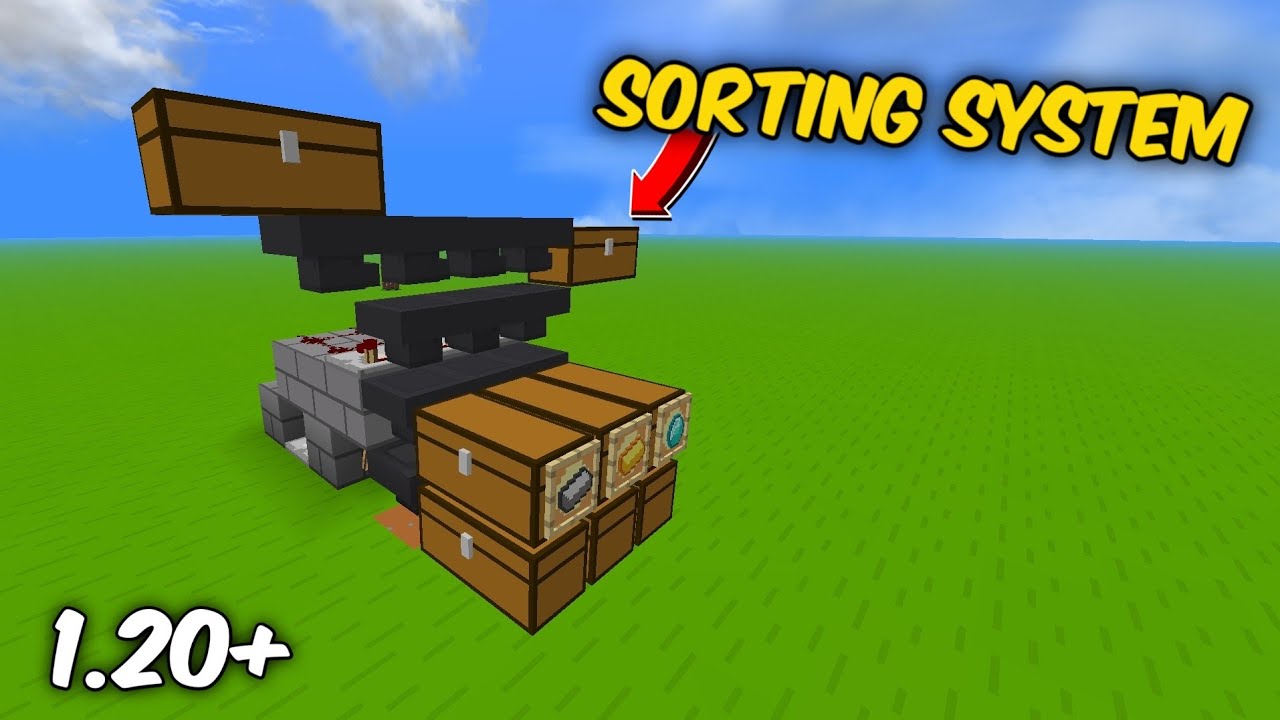 How to make sorting system 😏 in minecraft pe