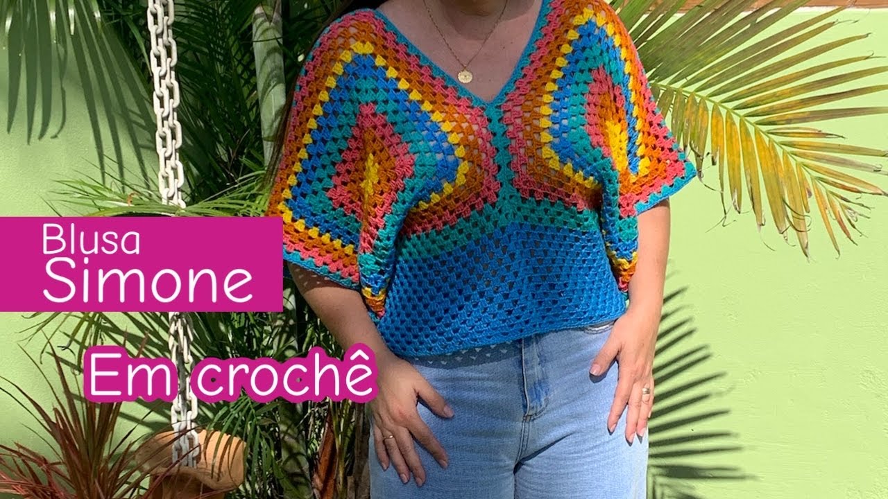 BLUSA SIMONE - PASSO À PASSO/CROCHE - YouTube