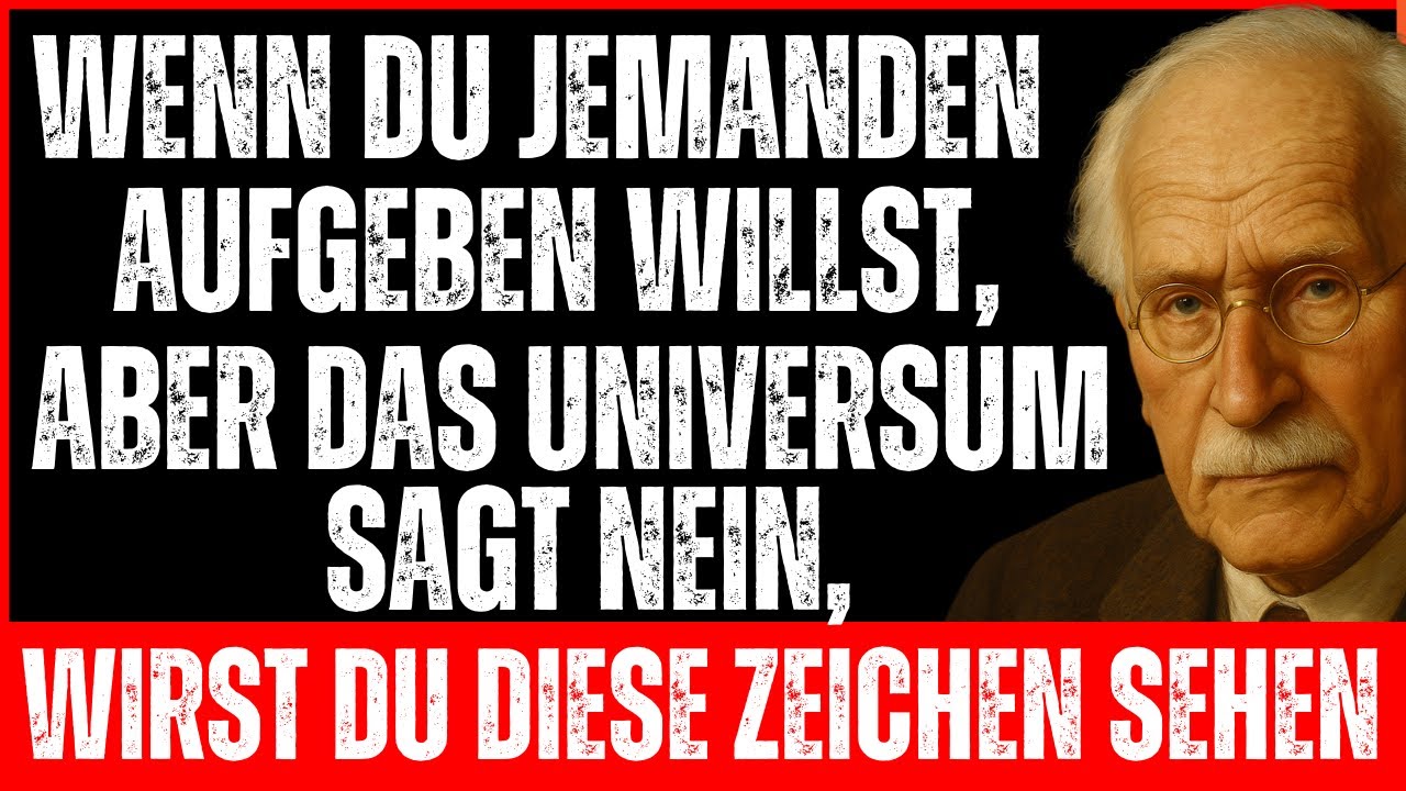 Das Universum sagt dir, du sollst warten und jemanden nicht aufgeben, wenn du merkst... | Carl Jung