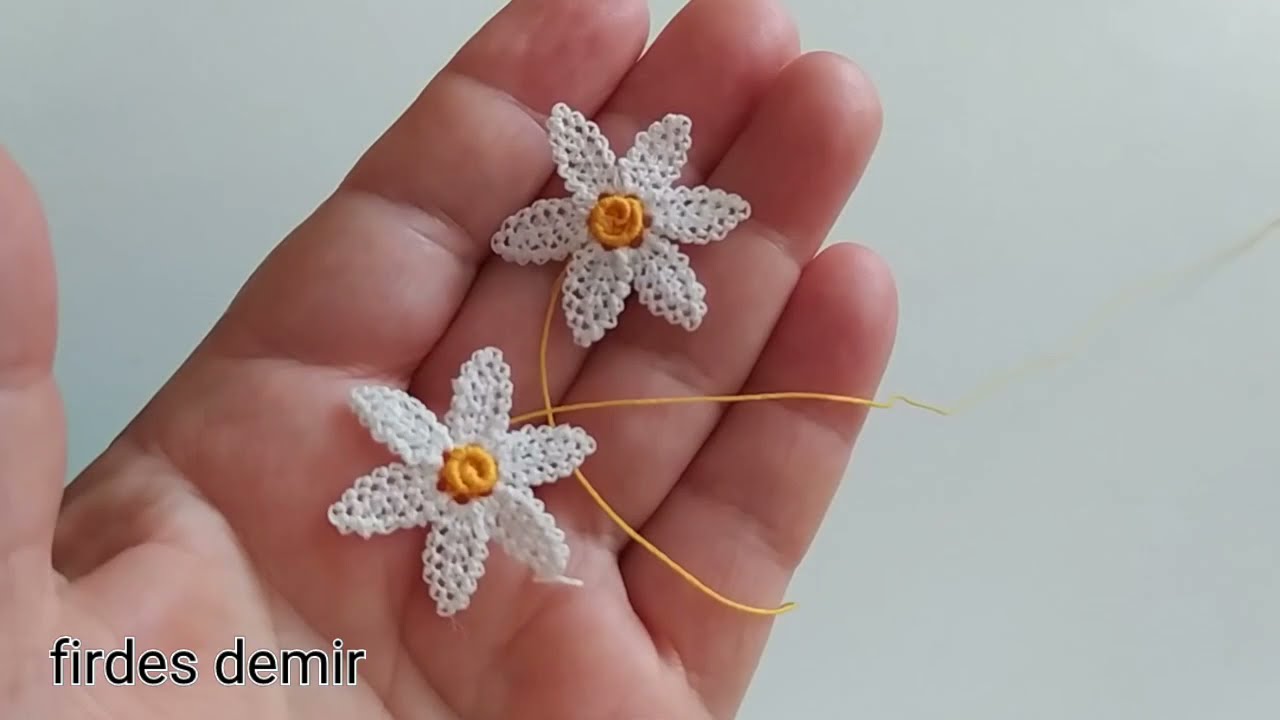 808- KOLAY VE ZARİF BİR İĞNE OYASI PAPATYA MODELİ ANLATIMLI YAPILIŞI
