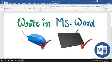 Write in MS Word | Inking in Word | Mouse or Pen Tablet