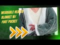 Bedsure Wearable Heated Blanket w/ Sleeves &amp; Foot Pocket