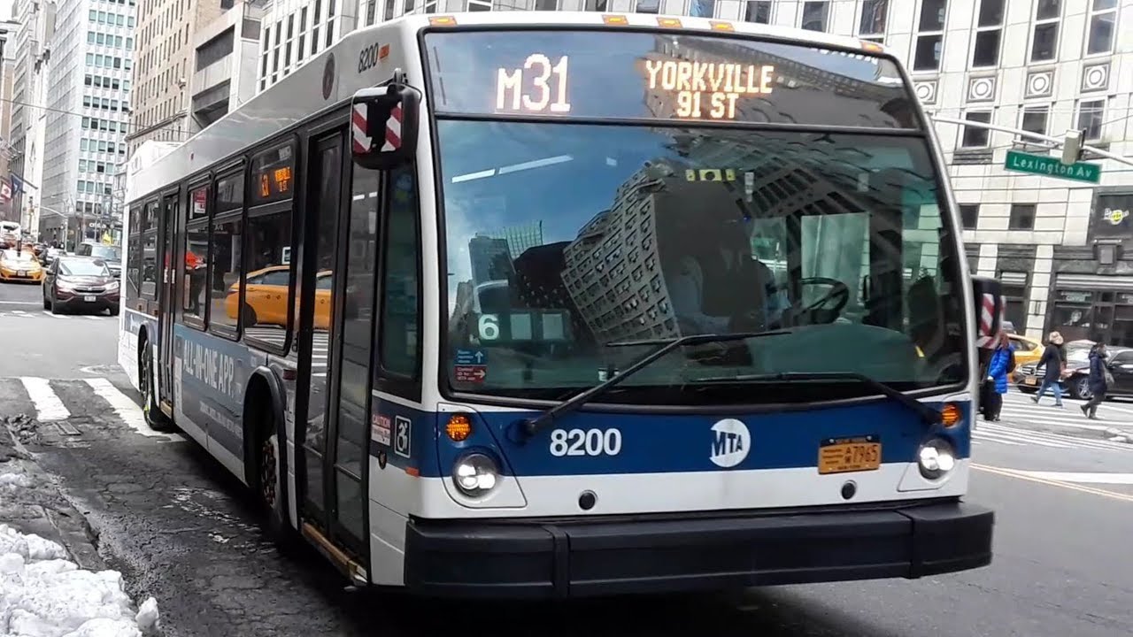 [Rare] MTA: 2015 NovaBus LFS Low Floor [8200] M31 bus - YouTube