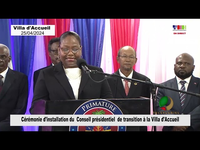 Cérémonie d'installation du  Conseil présidentiel  de transition à la Villa d'Accueil